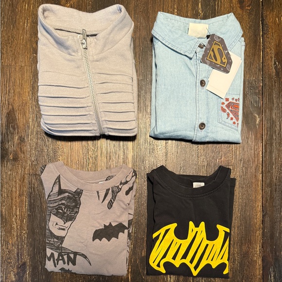 DC Superman & Batman button up & T-Shirts Bundle - Picture 1 of 11